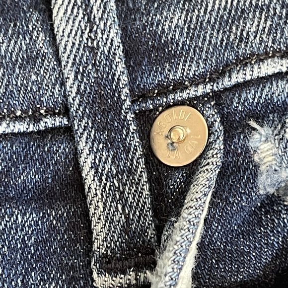 AGOLDE Sophie Crop Mid Wash Distressed Jeans Sz 26 - Picture 6 of 16